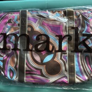 mark. Pink and Brown Retro Tote Bag